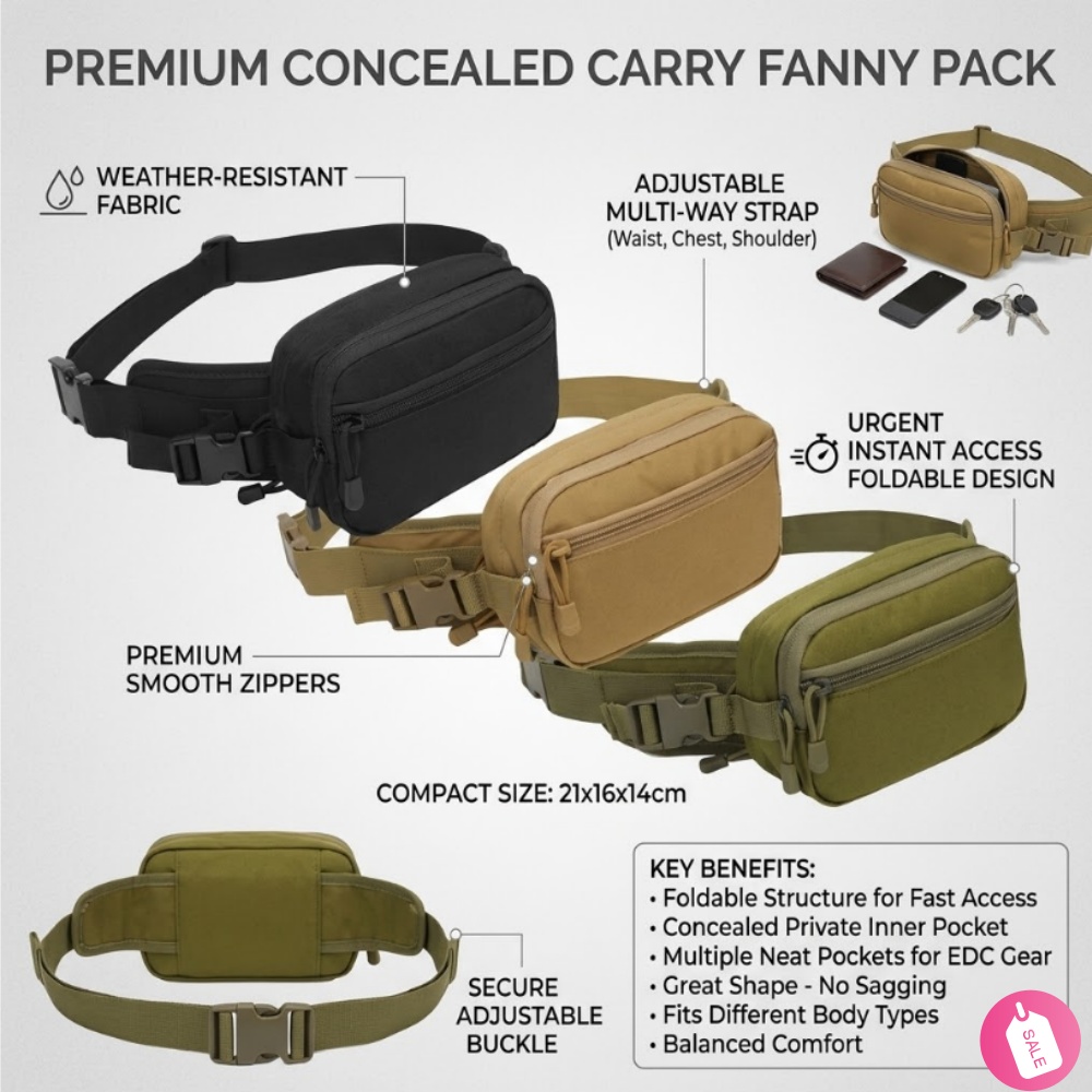 Edc Carry Fanny Pack - Тактическая поясная сумка для скрытого ношения,
