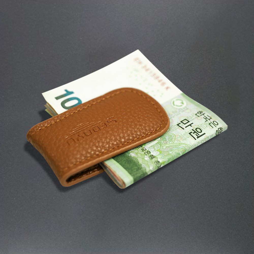 Money Clip Magnetic - Роскошный кожаный магнитный кошелек из натуральной