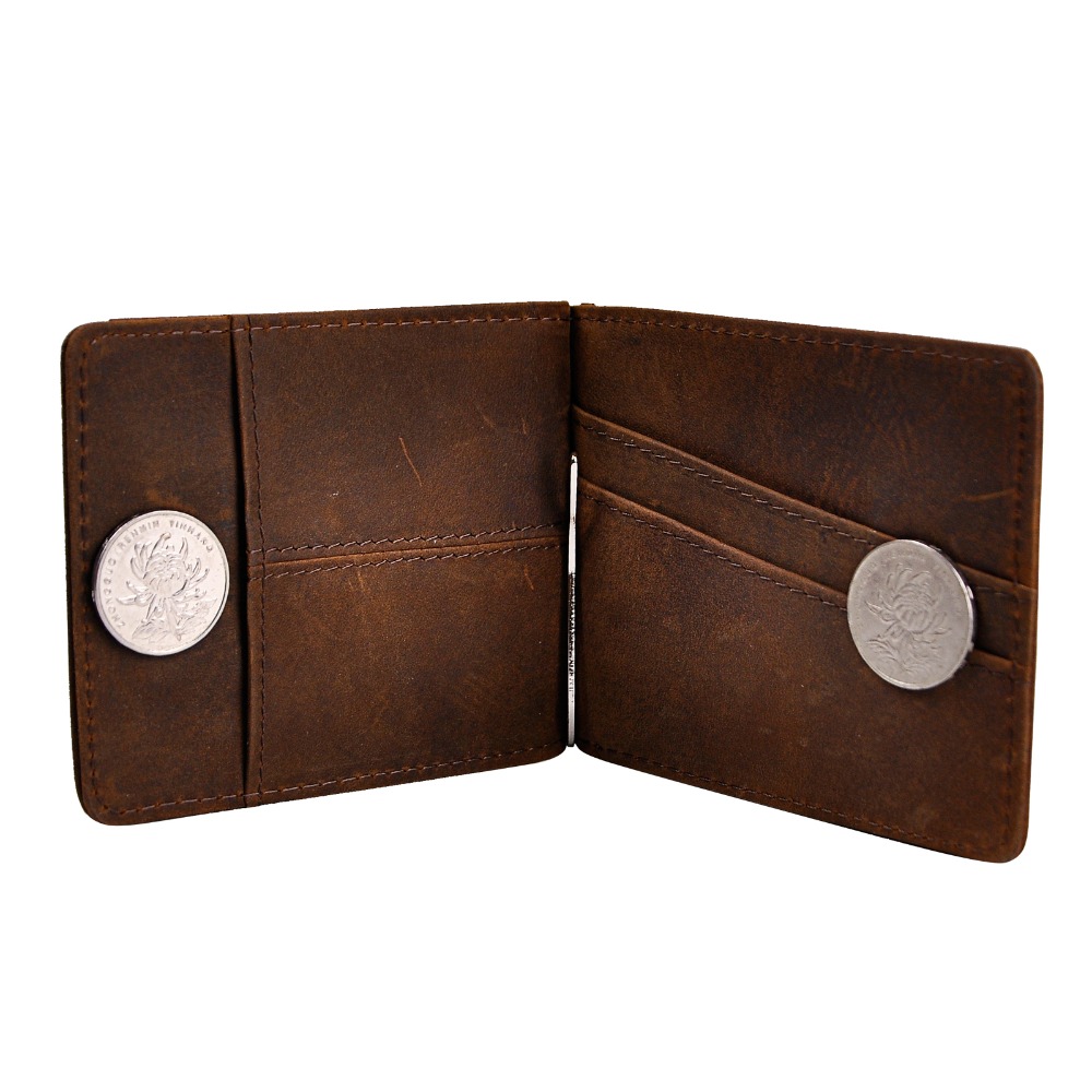 Качественный кожаный мужской М – обзор и цена Money Clip Magnetic